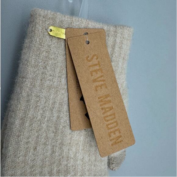 Steve Madden Gloves Womens One Size Tan EZ Tap Soft Cozy Warm Neutral Essentials - Picture 2 of 6